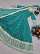 Load image into Gallery viewer, Green Anarkali Gown in Faux Georgette with Print and Embroidery Work Clothsvilla