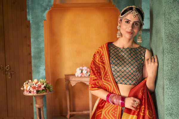 Green Art Silk Digital Printed Lehenga Choli ClothsVilla