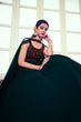 Load image into Gallery viewer, Green Georgette Embroidered Gown with Stylish Dupatta Collection ClothsVilla.com