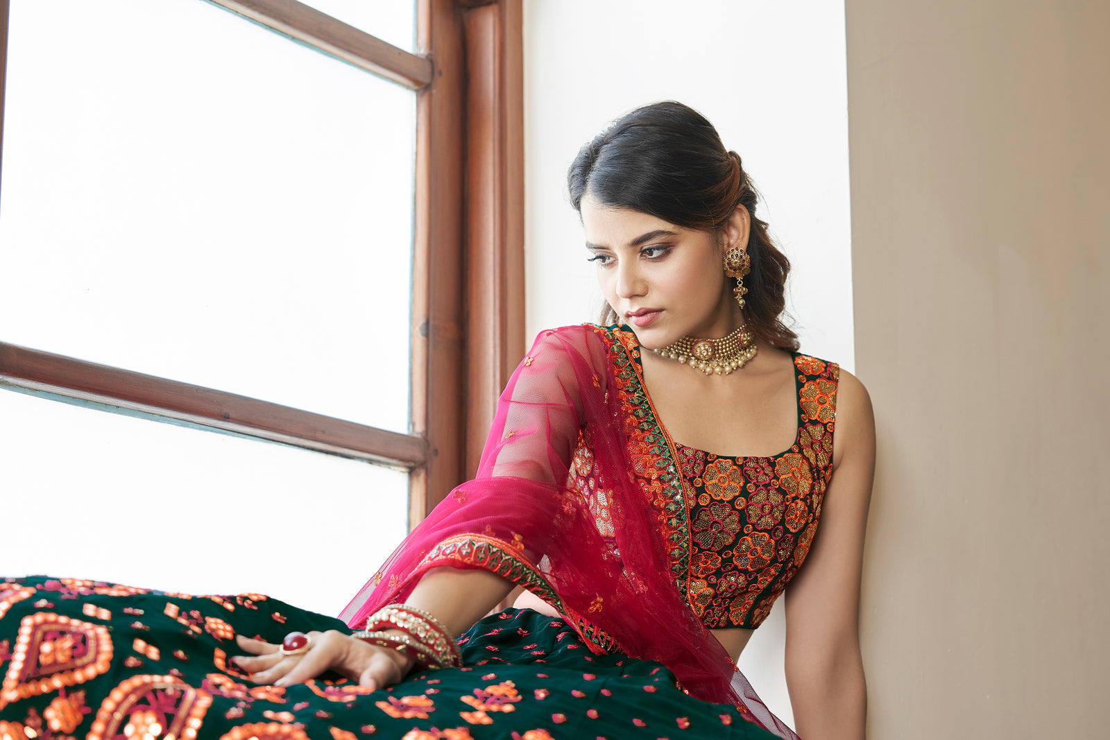 Green Lehenga Choli Indian Wedding Wear Lehnga Choli Stylish Foil Mirror Work Readymade Ghagra Choli Party Wear Bollywood Designer Lahangas ClothsVilla