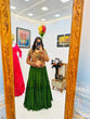 Load image into Gallery viewer, Green Lehenga Choli with Jacket in Faux Georgette With Embroidery Work ClothsVilla.com