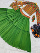 Load image into Gallery viewer, Green Lehenga Choli with Jacket in Faux Georgette With Embroidery Work ClothsVilla.com