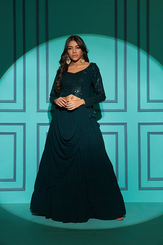 New Party Wear Bollywood Style Different Color Georgette Lehenga Choli Collection ClothsVilla.com