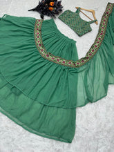 Load image into Gallery viewer, Ready to Wear Saree in Faux Georgette With Embroidery Work ClothsVilla