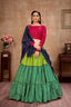 Green Sequins Cotton Wedding Wear Lehenga Choli ClothsVilla