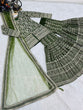 Load image into Gallery viewer, Green Sharara Sets in Georgette With Embroidery Work ClothsVilla