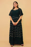 Green Pakistani Georgette Plazo Suit For Indian Festival & Weddings - Rubber Print Work, Mukaish Work Clothsvilla