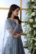 Load image into Gallery viewer, Grey Thread Embroidered Net Party Wear Anarkali Gown With Dupatta ClothsVilla