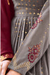 Load image into Gallery viewer, Grey Georgette Thread And Sequins Embroidered Kurta Palazzo Set ClothsVilla.com
