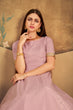 Load image into Gallery viewer, Half Sleeves Soft Net Fabric Dusty Pink Color Fancy Work Gown ClothsVilla