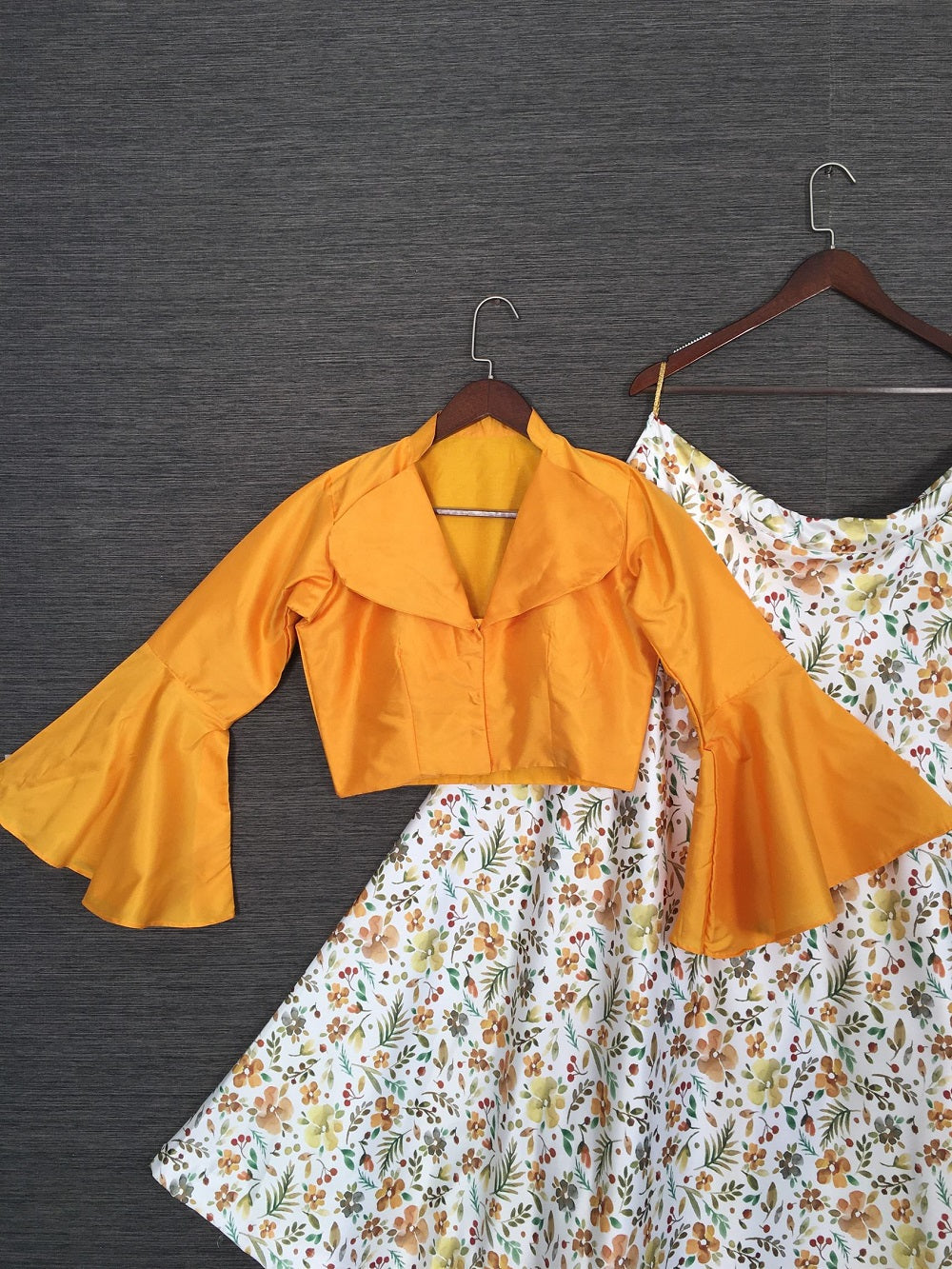 Yellow Color Heavy Dull Satin Digital Printed Lehenga Choli Clothsvilla