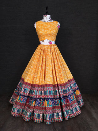 Yellow Color Vaishali Silk Heavy Lehenga Choli With Net Dupatta for haldi Clothsvilla