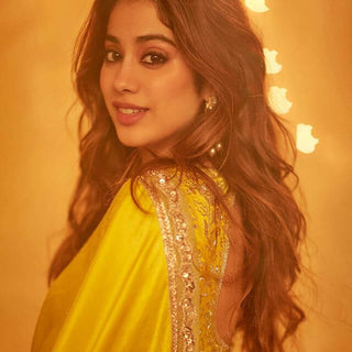 Hot Yellow Embroidered Saree With Sequins Work Clothsvilla