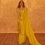 Hot Yellow Embroidered Saree With Sequins Work Clothsvilla