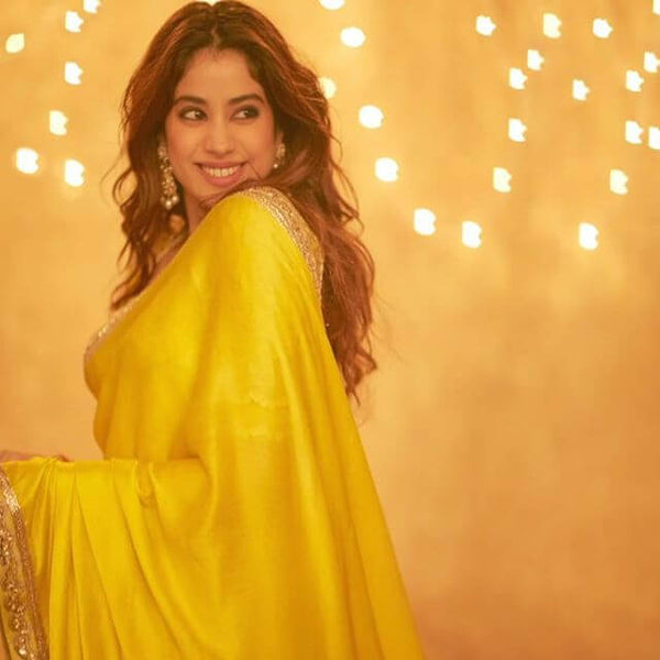 Hot Yellow Embroidered Saree With Sequins Work Clothsvilla