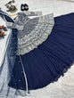 Load image into Gallery viewer, Navy Blue Color Embroidery Sequence Work Lovely Top With Lehenga