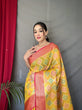 Load image into Gallery viewer, Rangkart Vol. 1 Organza Contrast Woven Saree Yellow Clothsvilla