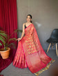 Load image into Gallery viewer, Rangkart Vol. 1 Organza Contrast Woven Saree Dark Peach Clothsvilla