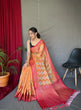 Load image into Gallery viewer, Rangkart Vol. 1 Organza Contrast Woven Saree Pastel Orange Clothsvilla