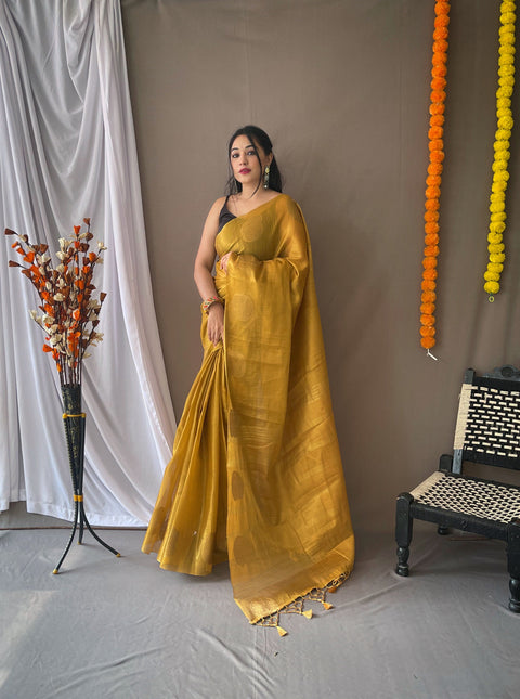 Tissue Woven Silk Saree Luxor Gold Clothsvilla Main image