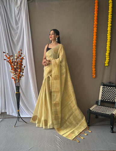Tissue Woven Silk Saree Ivory White Clothsvilla