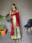 Polka Paithani Silk Woven Saree Maroon Clothsvilla