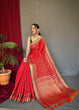Load image into Gallery viewer, Red Rajkoti Patola Silk Woven Saree Clothsvilla