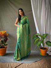 Load image into Gallery viewer, Pure Kanjeevaram Silk #1 Rama Green Clothsvilla