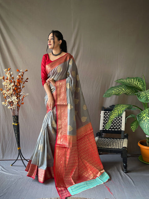 Linen Chaap Woven Dark Grey Clothsvilla Main image