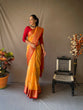 Load image into Gallery viewer, Linen Chaap Woven Pastel Orange Clothsvilla