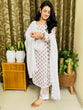 Load image into Gallery viewer, White Cotton Printed suit with attractive Lace Border ClothsVilla