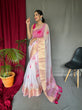 Load image into Gallery viewer, Organza Digital Floral Printed Saree Baby Pink Clothsvilla