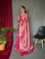 Kanjeevaram Silk Jaal Woven Saree Deep Rose Pink Clothsvilla