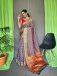 Load image into Gallery viewer, Patola Silk Woven Saree Vol. 7 Contrast Grey Clothsvilla