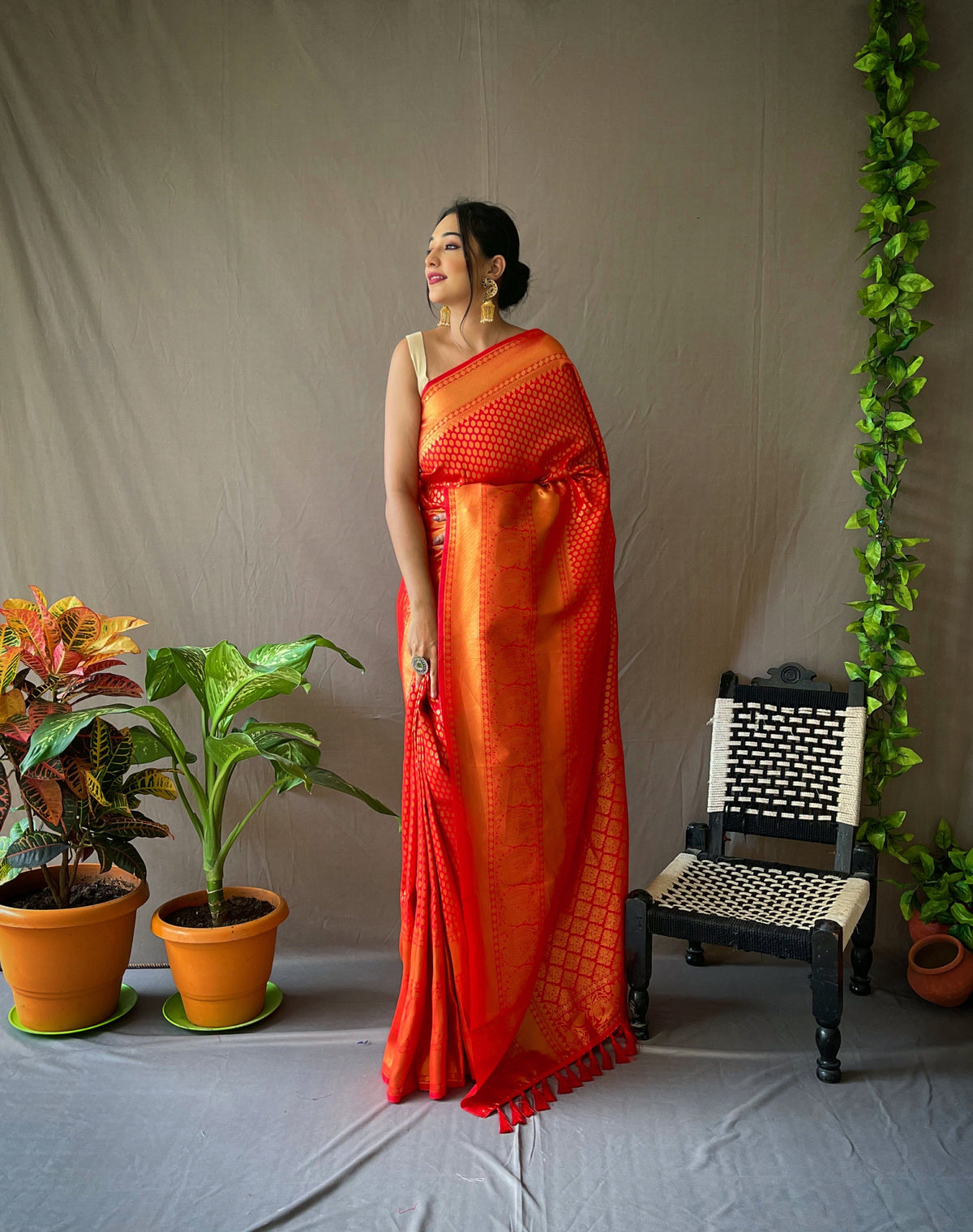 Pure Kanjeevaram Silk #2  Red Clothsvilla Main image
