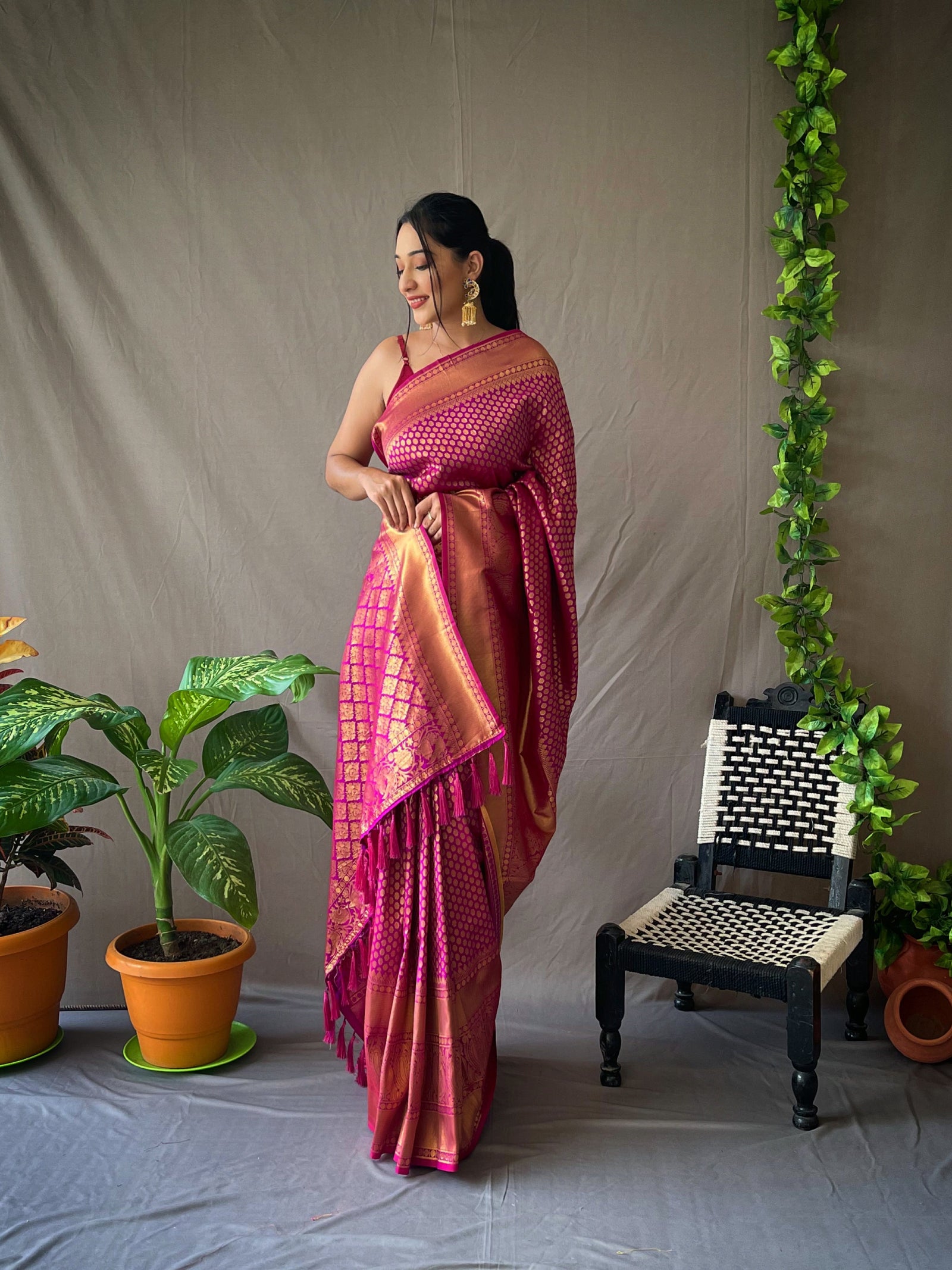 Pure Kanjeevaram Silk #2 Wine Clothsvilla