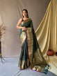 Load image into Gallery viewer, Suhasini Soft Silk Woven Saree Bottle Green Clothsvilla