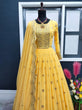 Load image into Gallery viewer, Designer Yelllow Color Embroidery Work Gown Clothsvilla