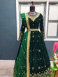 Load image into Gallery viewer, Adorable Green Color Sequence Work Velvet Gown Clothsvilla