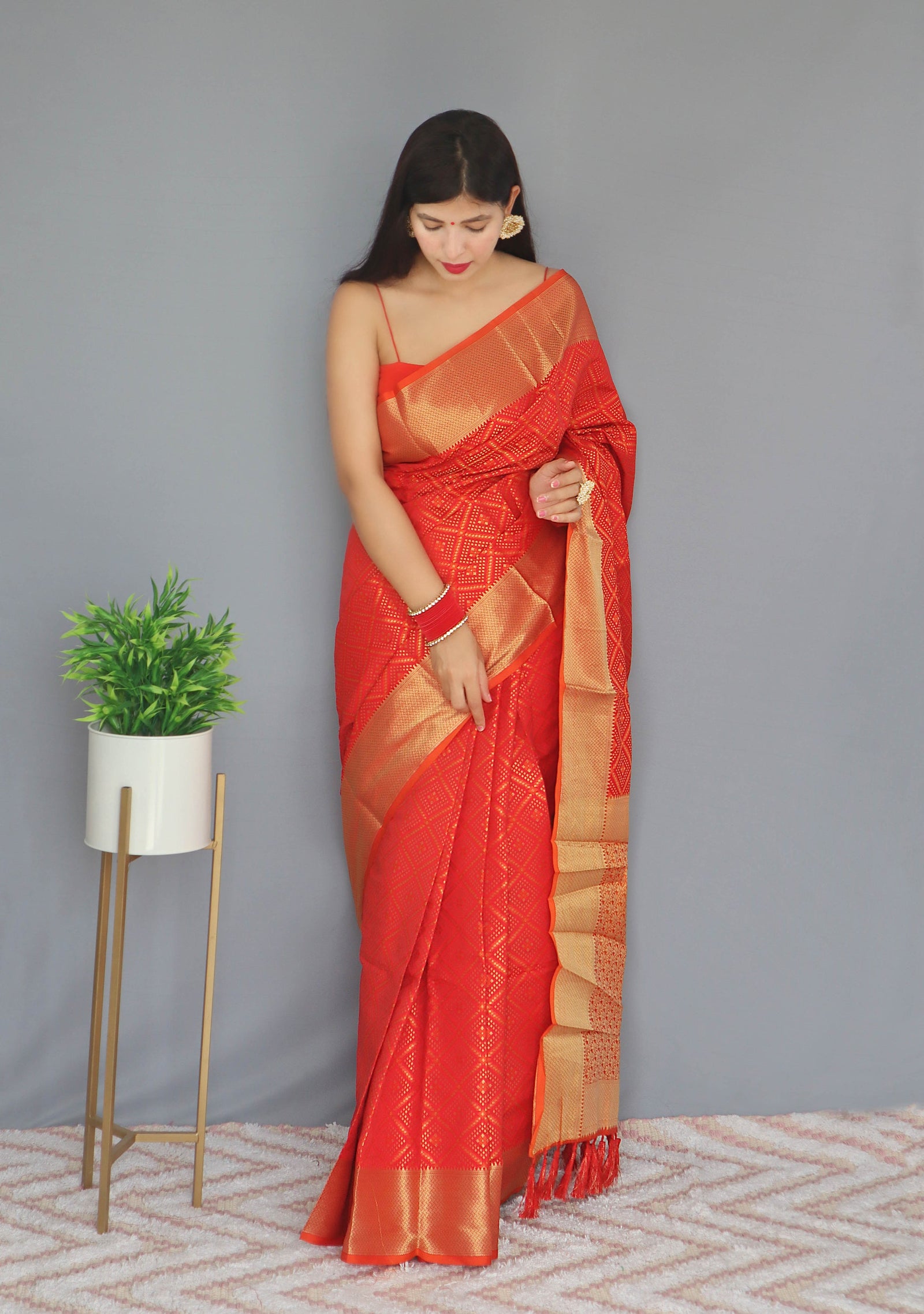 Bandhej Patola Woven Red Clothsvilla