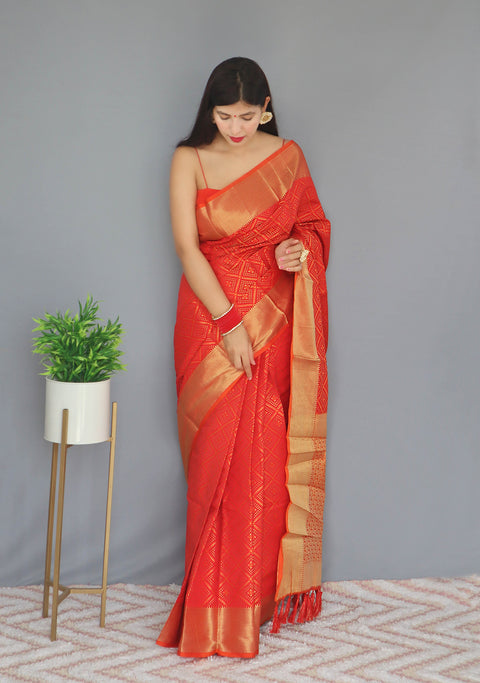 Bandhej Patola Woven Red Clothsvilla Main image