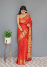 Load image into Gallery viewer, Bandhej Patola Woven Red Clothsvilla