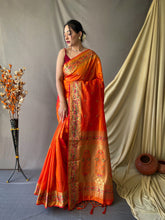 Load image into Gallery viewer, Paithani Silk Vol. 2 Woven Saree Mustard Clothsvilla
