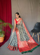 Load image into Gallery viewer, Grey Saree in Banarasi Organza Silk Woven Clothsvilla