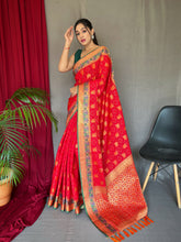 Load image into Gallery viewer, Kutch Patola Silk Woven Saree Red Clothsvilla