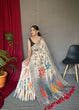 Load image into Gallery viewer, Silver Grey Saree in Pure Chanderi Banarasi Silk Clothsvilla