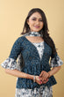 Load image into Gallery viewer, Imposing Teal Blue With White Color Bandhani Printed Plazzo Suit Clothsvilla