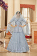 Load image into Gallery viewer, Impressive Sky Blue Gota Work Georgette Festival Wear Lehenga Choli ClothsVilla
