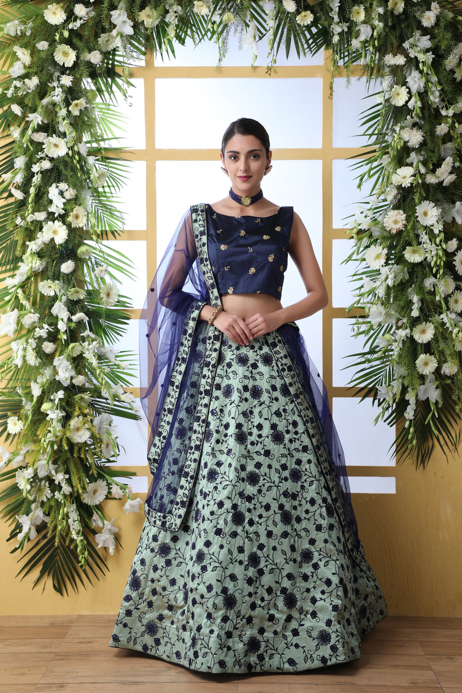 Indian Bridal Collection Wedding Party Wear Silk Lehenga Choli ClothsVilla Main image