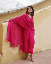 Load image into Gallery viewer, Indian Pakistani Georgette New Kurti Suit Kurta Pant Dupatta Dress Salwar Kameez Clothsvilla